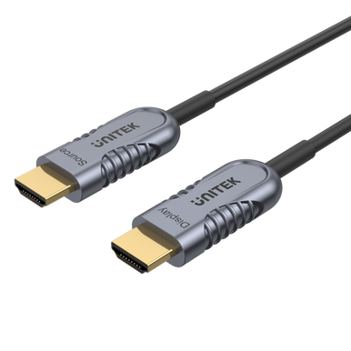 UNITEK 15M Ultrapro HDMI2.1 Active Optical Cable. Color: Space Grey + Black.    C11029DGY