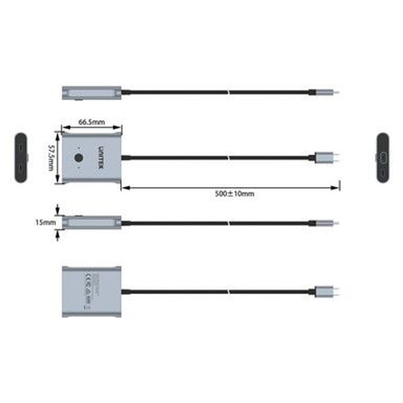 UNITEK USB-C Bi-directional Switch.