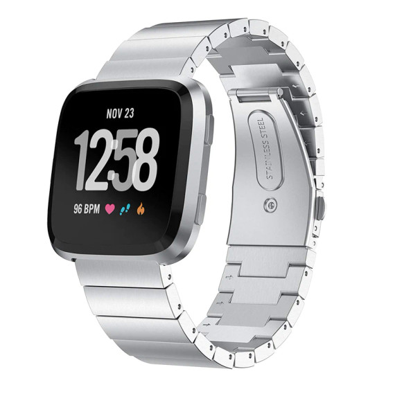 Fitbit Versa Steel Link Bracelet Stainless Steel Strap
Silver