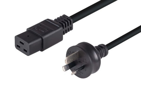 DYNAMIX 2M Power Cord - 15A 3 Pin Plug to 15A C19 Plug.