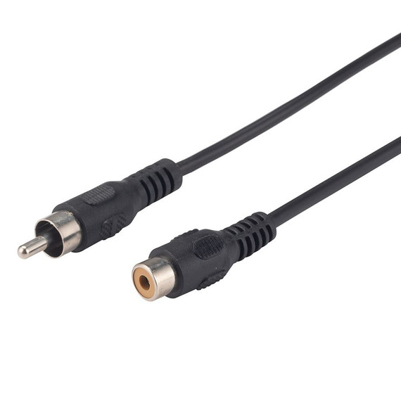 DYNAMIX 2m RCA Plug to Socket Extension Cable - 30AWG.