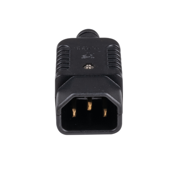 DYNAMIX Re-wire able IEC Male C14 10A plug. Termination: screw terminals