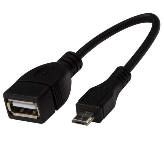 DYNAMIX 0.1m USB 2.0 Micro-B Male to USB-A Female Adapter. OTG compatible