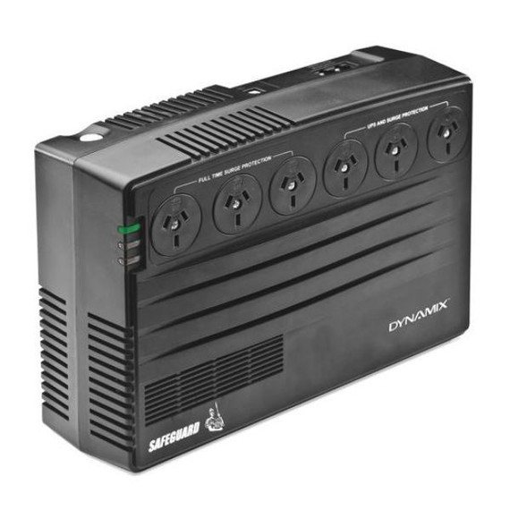 DYNAMIX SafeGuard 750VA /450W Line Interactive UPS - 3 x NZ Battery Back Up and Surge Outlets - 3 x NZ Surge Only Outlets