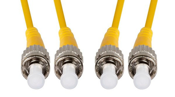 DYNAMIX 5M 9u ST/ST Duplex Single Mode G657A1 Bend Insensitive Fibre Lead. Yellow LSZH Jacket