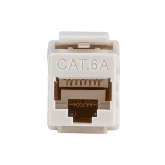 DYNAMIX Slimline Cat6A UTP jack. Colour White