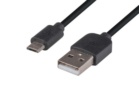 DYNAMIX 3m USB 2.0 Micro-B Male to USB-A Male Connectors. Colour Black. DYNAMIX 3m USB 2.0 Micro-B Male to USB-A Male Connectors. Colour Black.