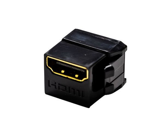 DYNAMIX HDMI 2.0 Keystone Coupler Length 19.2mm - Gold-Plated - BLACK