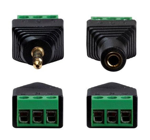 DYNAMIX 3.5mm Stereo to Wired Adapter - PAIR (Male and Female).