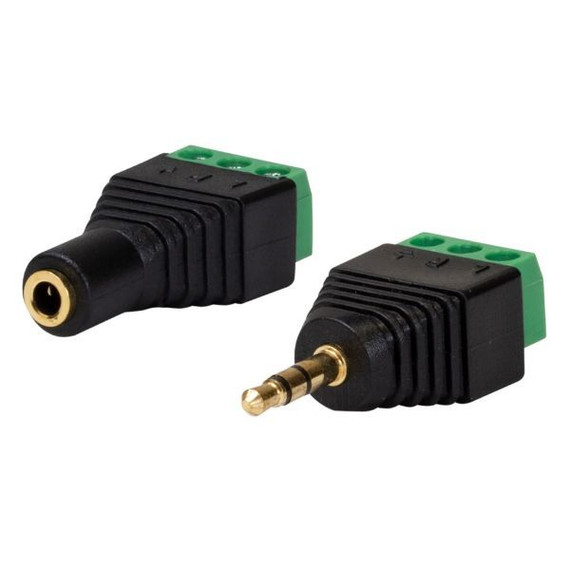 DYNAMIX 3.5mm Stereo to Wired Adapter - PAIR (Male and Female).