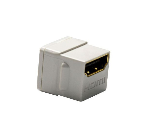 DYNAMIX HDMI 2.0 Keystone Coupler Length 19.2mm - Gold-Plated - WHITE