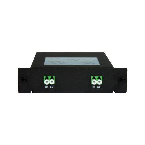 DYNAMIX PLC Fibre Optic 2:4 LC/APC Splitter NON-Cassette Rear Input Module 2x IN & 4x Out. Designed for FTTx Deployments (GPON/BPON/ EPON) - CATV - LAN - PON. *Rear Input Ports
