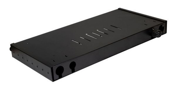 DYNAMIX 19'' 1U Fibre Tray 12C LC MM FULLY LOADED w 12x LC Elite OM4 Pigtails 6x LC Duplex Aqua Couplers Splice Cassette - Cable management Sliding Tray with front face Protection labelling Kit