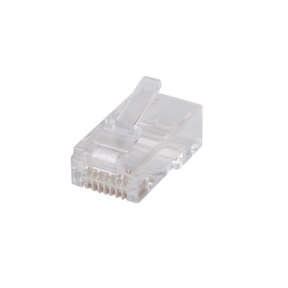 DYNAMIX Cat6 RJ45 Plug 100pc Jar - 8P8C 2 Piece Modular Plug (Rounded Solid). 50 micron