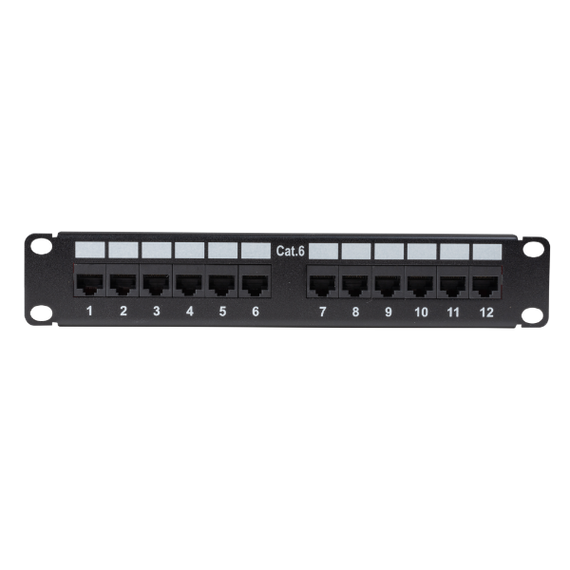 DYNAMIX 10'' 12 Port Cat6 Patch Panel for 10'' Cabinet R10 series