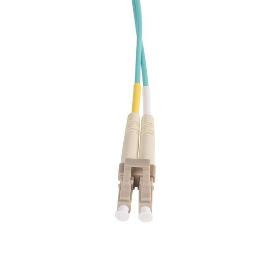 DYNAMIX 7.5M 50u LC/LC OM3 Fibre Lead (Duplex - Multimode) Aqua LSZH Jacket