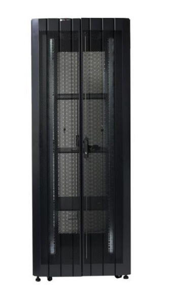 DYNAMIX 45RU Server Cabinet 1000mm Deep (800 x 1000 x 2181mm) Includes 3x fixed shelves - 4x fans - 25x cage nuts - 4x castors - 4x levelling feet Single front & bifold rear mesh doors. 6-Way PDU installed. Black