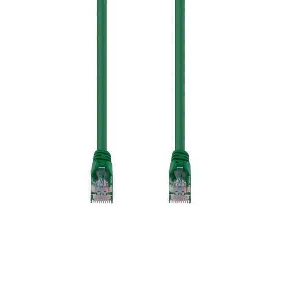 DYNAMIX 5m Cat6 Green UTP Patch Lead (T568A Specification) 250MHz 24AWG Slimline Snagless Moulding with Unshielded Gold Plate Connector.