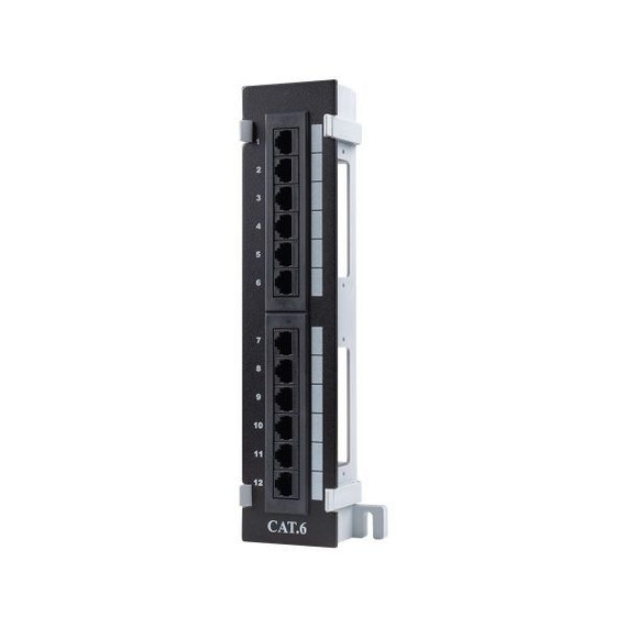 DYNAMIX Mini 1U RJ45 12 Port Patch Panel - Cat6 T568A & T568B Wiring Dims: L 254mm - W 60mm - D 40mm