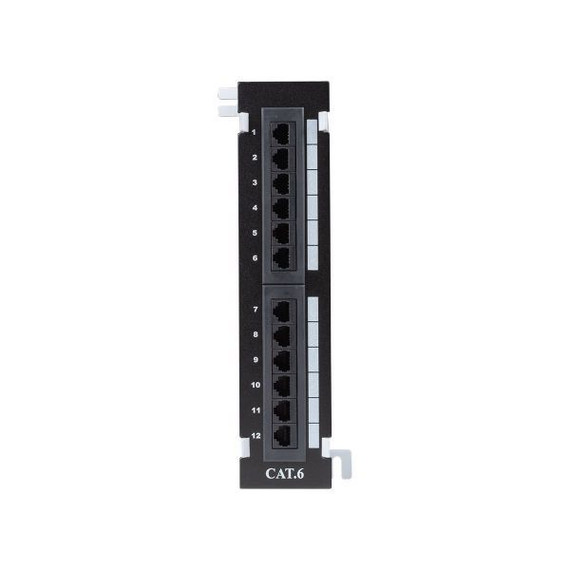 DYNAMIX Mini 1U RJ45 12 Port Patch Panel - Cat6 T568A & T568B Wiring Dims: L 254mm - W 60mm - D 40mm
