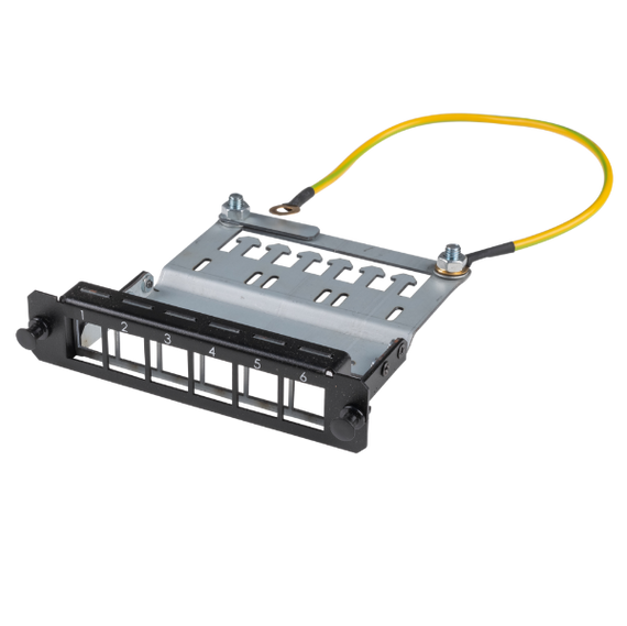 DYNAMIX 6x Port Unloaded Keystone Plate for FPP3PB Fibre Tray