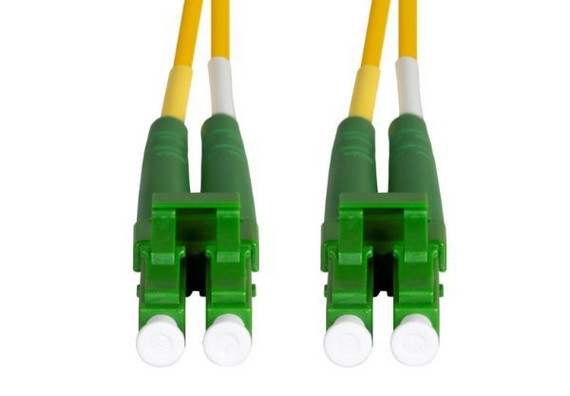 DYNAMIX 1M 9u LC APC/LC APC Duplex Single Mode G657A1 Bend Insensitive Fibre Lead. Yellow LSZH Jacket