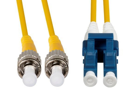 DYNAMIX 30M 9u LC/ST Duplex Single Mode G657A1 Bend Insensitive Fibre Lead. Yellow LSZH Jacket