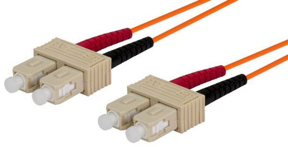 DYNAMIX 1M 62.5u SC/SC OM1 Fibre Lead (Duplex - Multimode) Orange LSZH Jacket