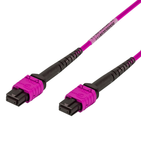 DYNAMIX 75M OM4 MPO ELITE Trunk Multimode Fibre Cable. POLARITY A Straight Through Cable Made with ELITE Low Loss Female Connectors