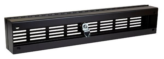 DYNAMIX 2RU 19'' Server Security Lock. Fully Enclosed Top, Bottom, & Sides. Suitable for DVR Applications & Switches. Includes 2 Keys. Black Powder Coat Finish.