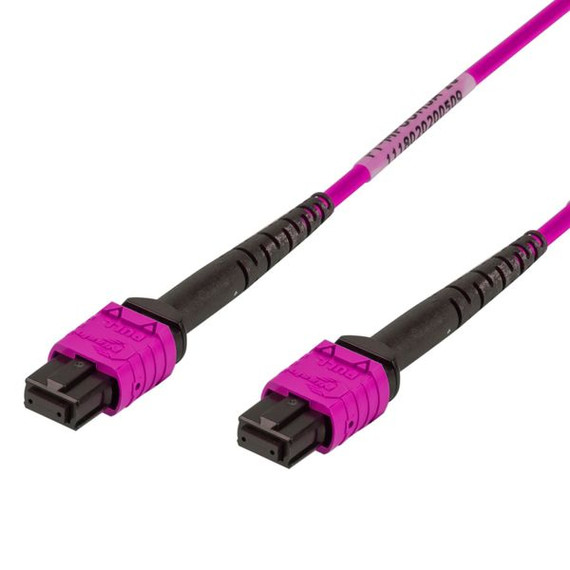 DYNAMIX 15M OM4 MPO ELITE Trunk Multimode Fibre Cable. POLARITY A Straight Through Cable. Made with ELITE Low Loss Female Connectors