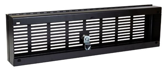 DYNAMIX 3RU 19'' Server Security Lock. Fully Enclosed Top, Bottom, & Sides. Suitable for DVR Applications & Switches. Includes 2 Keys. Black Powder Coat Finish.
