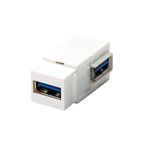 DYNAMIX USB 3.0 Keystone Jack USB-A Female to Right Angled USB-A Female Connector. DYNAMIX USB 3.0 Keystone Jack USB-A Female to Right Angled USB-A Female Connector.