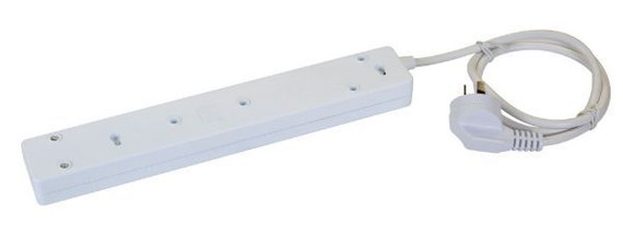 DYNAMIX 4-way 10A Home & Office Powerboard with two USB 3.4A Rapid Charging Ports. Safety Overload with Push Button Reset. Includes 1m Power Cable. For Indoor Use ONLY.