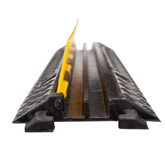 DYNAMIX 2-Channel Floor Cable Protector, Heavy Duty with Installation Lid. Outer Dims 1000 x 250 x 50mm (LxWxH) Channel Dims 32 x 32mm, Weight 6.5Kg, Max load 10 Tons