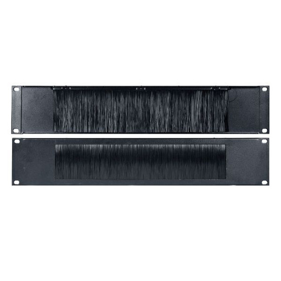 DYNAMIX 2RU 19'' Brush Cable Management Bar. Black Colour.
