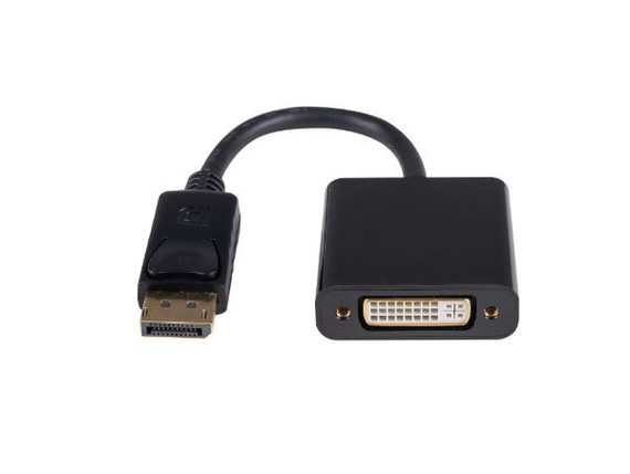 DYNAMIX 0.2m DisplayPort to DVI-D Cable Adapter. Passive Converter. Max Res: 1920x1080.