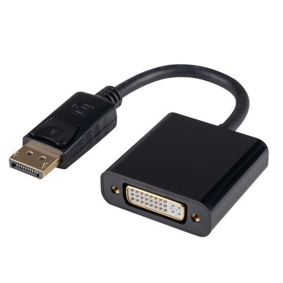 DYNAMIX 0.2m DisplayPort to DVI-D Cable Adapter. Passive Converter. Max Res: 1920x1080.