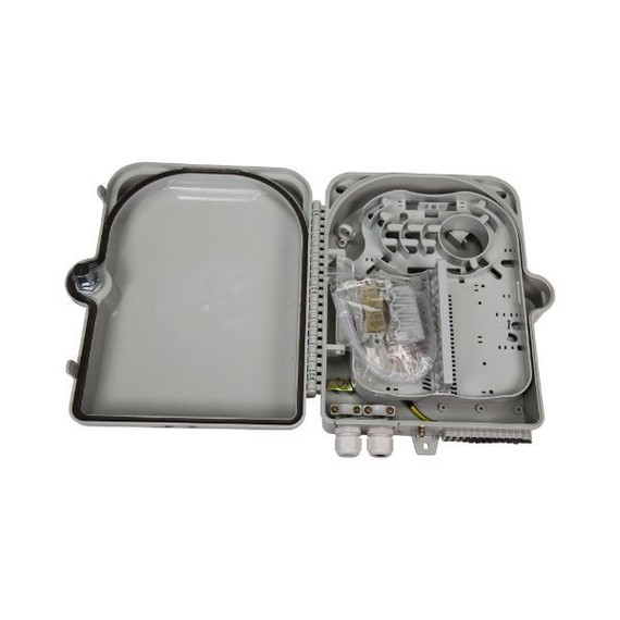 DYNAMIX Lockable Indoor/Outdoor Fibre Termination Box. 24x position SC Simplex/LC Duplex. IP65, UV Resistant