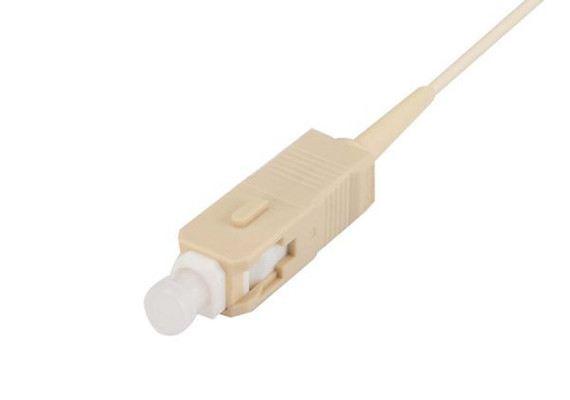 DYNAMIX 2M SC Pigtail OM3 12x Pack Colour Coded, 900um Multimode Fibre, Tight Buffer LSZH Jacket