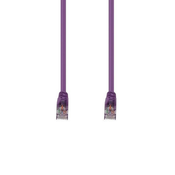 DYNAMIX 7.5m Cat6 Purple UTP Patch Lead (T568A Specification) 250MHz 24AWG Slimline Snagless Moulding with Unshielded Gold Plate Connector.