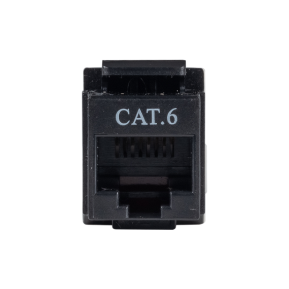 DYNAMIX Cat6 Keystone RJ45 Jack for 110 Face Plate . T568A/T568B Wiring. 180 Slimline Jack. Colour Black.