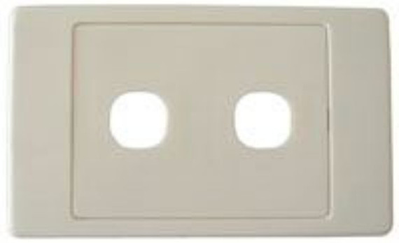 AMDEX Switch Plate ONLY. 2 Gang Wall Face Plate (Accepts Clipsal Style Mechs)