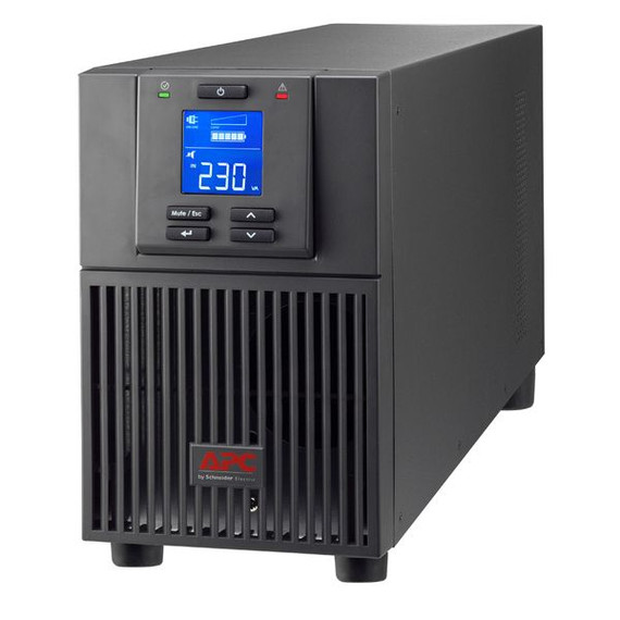 APC Easy UPS On-Line 2000VA (1600W) Tower. 230V Input/Output. 4x IEC C13 Outlets. With Battery Backup. Smart Slot - LCD Graphics Display.