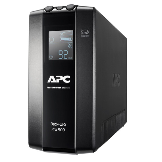 APC Back-UPS PRO Line-Interactive 900VA (540W) with AVR - 230V Input/Output. 6x IEC C14 Outlets. With Battery Backup & Surge Protect. LCD Display.
