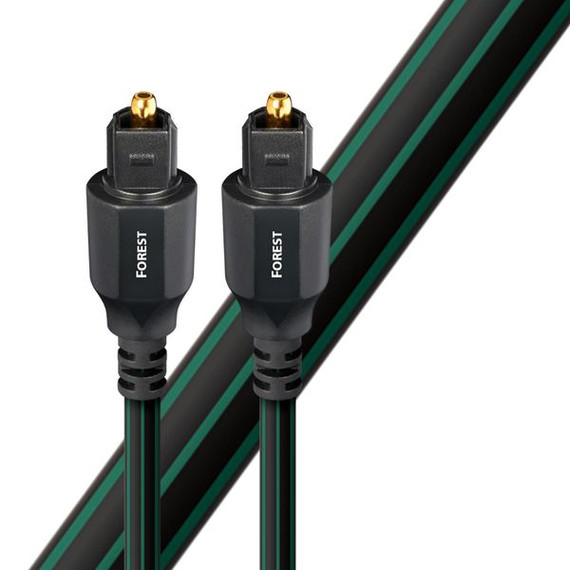 AUDIOQUEST Forest 8M Optical cable. Low-Dispersion Fiber. Jacket - green - black in wall rated PVC.