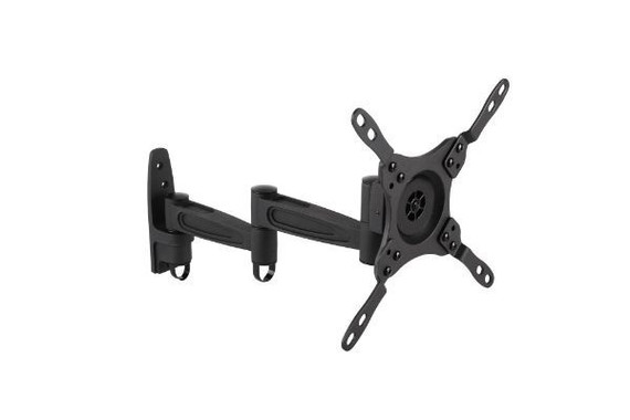BRATECK 13"-42" Anti-Theft Full- Motion Monitor/TV Wall Mount. Anti- Theft Locking Hole for Additional Security (Padlock Required). Max VESA 200x200. Max Load 20kgs. Max Arm Extension 417mm. Black Colour. LCD-141C