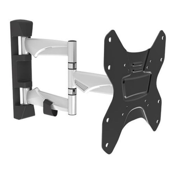 BRATECK 23''-42'' Full motion TV wall bracket. Tilt and swivel. Supports VESA 75x75,100x100,200x100,200x200. Max Load 30Kgs. Max arm extension - 410mm. Colour: Black. Curved Display Compatible. LDA20-223