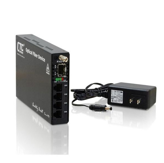 CTC UNION Multi Channel POTS Over Fibre Converter. FSX connects to telephones. Extend telephone voice transmission up to 120km. Network management via