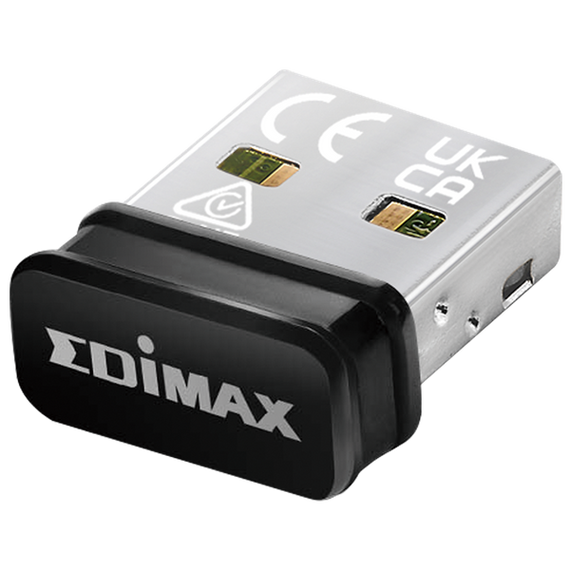 EDIMAX AC600 Wi-Fi 5 Dual Band Nano USB Adapter. Wireless 802.11b/g/n. Data Transfer Rate up to 433Mbps (5GHz) and 200Mbps* (2.4GHz) - WPA3-SAE (Personal) - WPA2 - WPA - WEP - 802.1x Encryption.